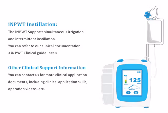 Dispositif portatif de thérapie de réparation de blessure de Npwt de thérapie de blessure de pression négative de pompe de Npwt d'hôpital
